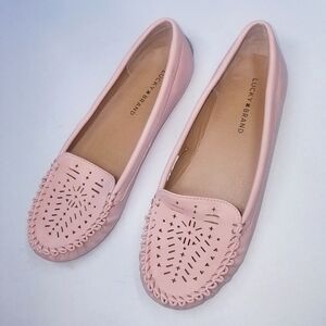 🌸 Lucky brand | Pink Suede Mocassin Flat, size 10‎